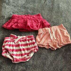 baby girls skort and 2 shorts